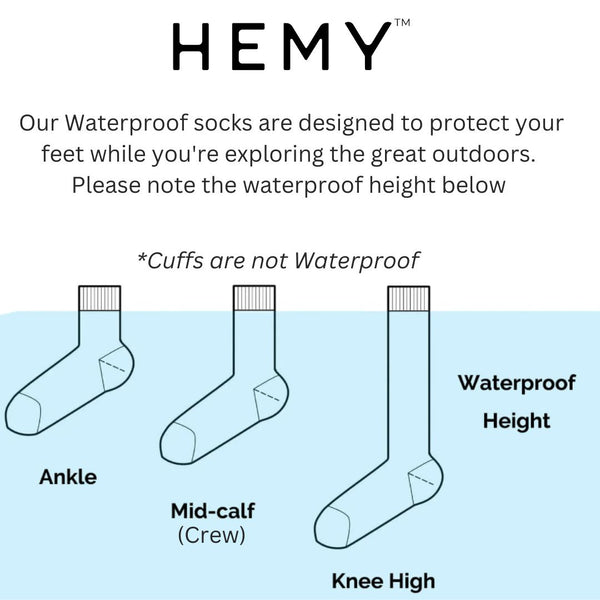 HEMY Crew Waterproof Socks (Mid-Calf)